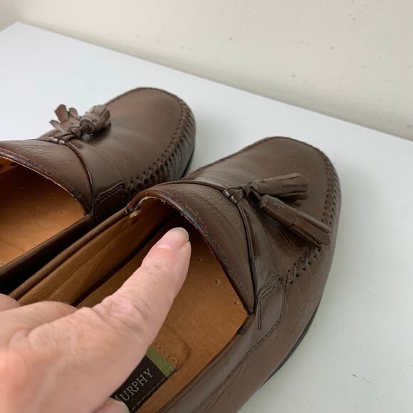 Johnston & Murphy Brown Leather Tassel Loafers Mens 11M Dress Shoes main image 16